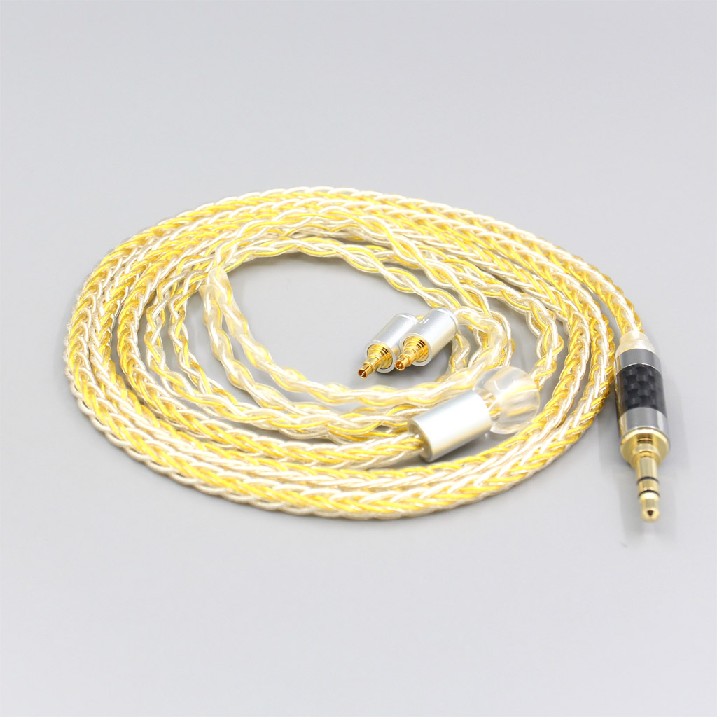 8 Core OCC Silver Gold Plated Braided Earphone Cable For Sennheiser IE40 Pro
