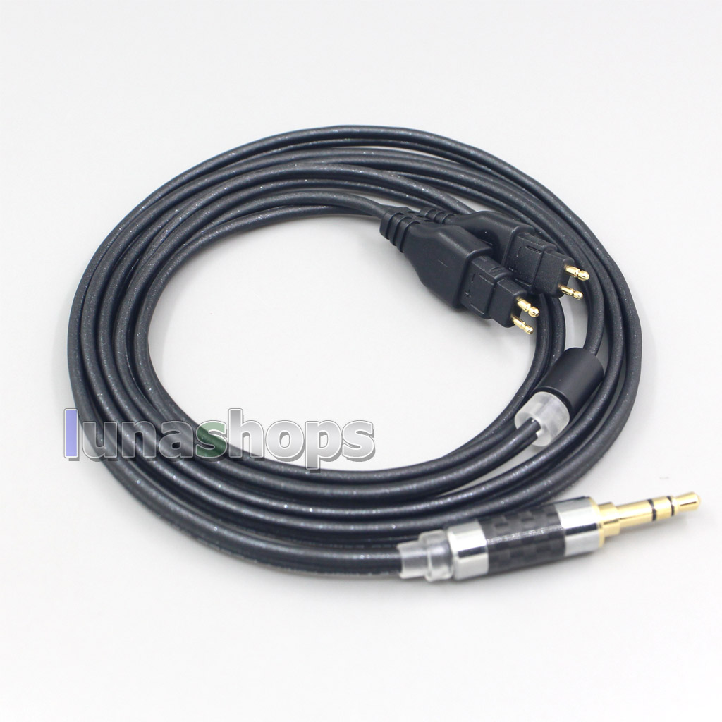 2.5mm 4.4mm XLR 3.5mm Black 99% Pure PCOCC Earphone Cable For Sennheiser HD580 HD600 HD650 HDxxx HD660S HD25-SP