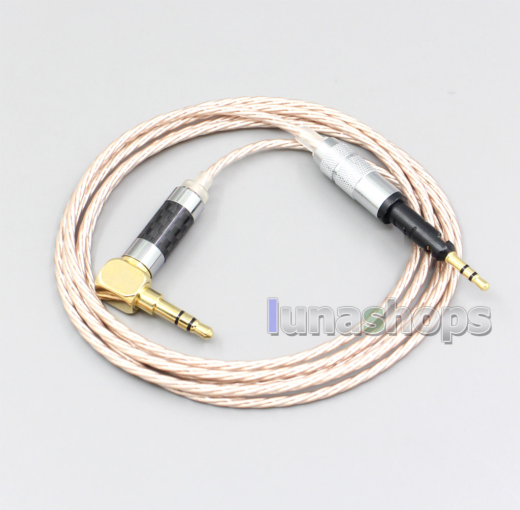 Hi-Res Brown XLR 3.5mm 2.5mm 4.4mm Earphone Cable For Sennheiser HD6 HD7 HD8 MIX DJ HD595 Headphone