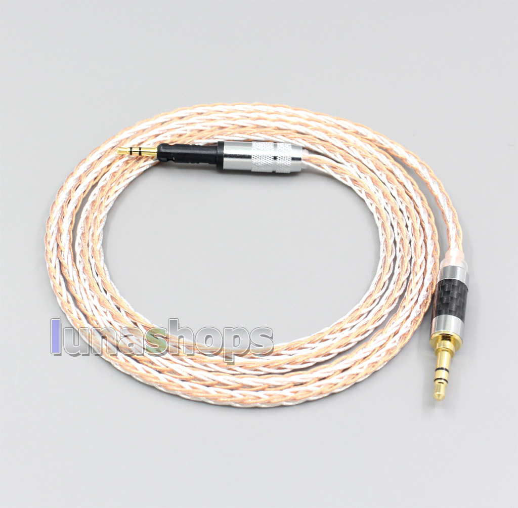 XLR 6.5mm 4.4mm 2.5mm 800 Wires Silver + OCC Alloy Earphone Headphone Cable For Sennheiser HD6 HD7 HD8 MIX DJ HD595 