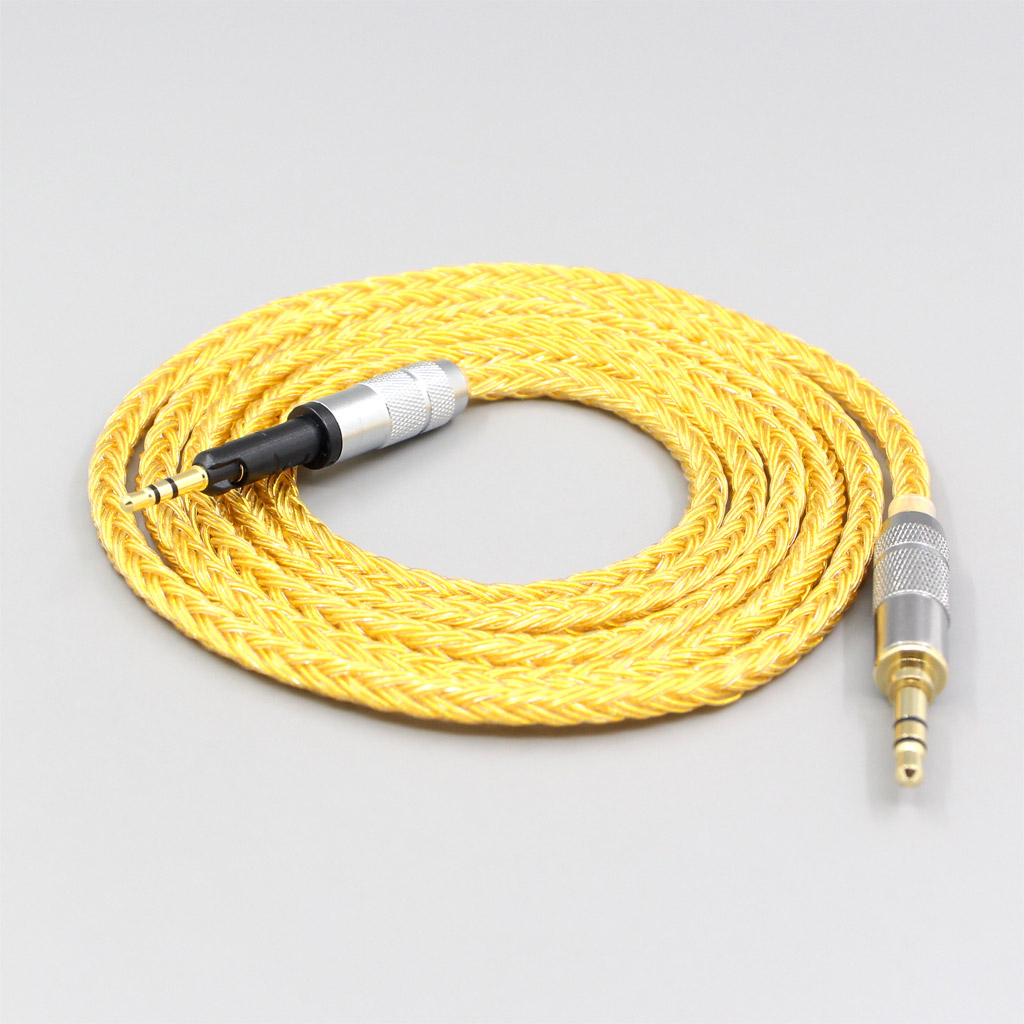 16 Core OCC Gold Plated Headphone Cable For Sennheiser HD6 HD7 HD8 MIX DJ HD595 Earphone