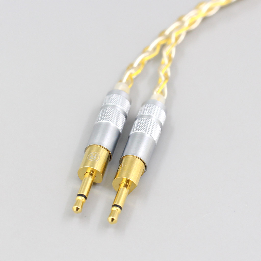 8 Core OCC Silver Gold Plated Braided Earphone Cable For Sennheiser HD700 Headphone headset