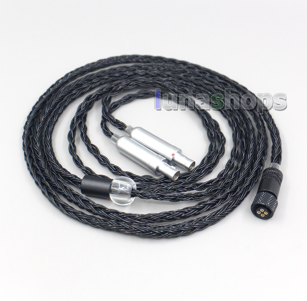 16 Core Black Awesome All In 1 Plug Earphone Cable For Sennheiser HD800 HD800s HD820s HD820 Enigma Acoustics Dharma