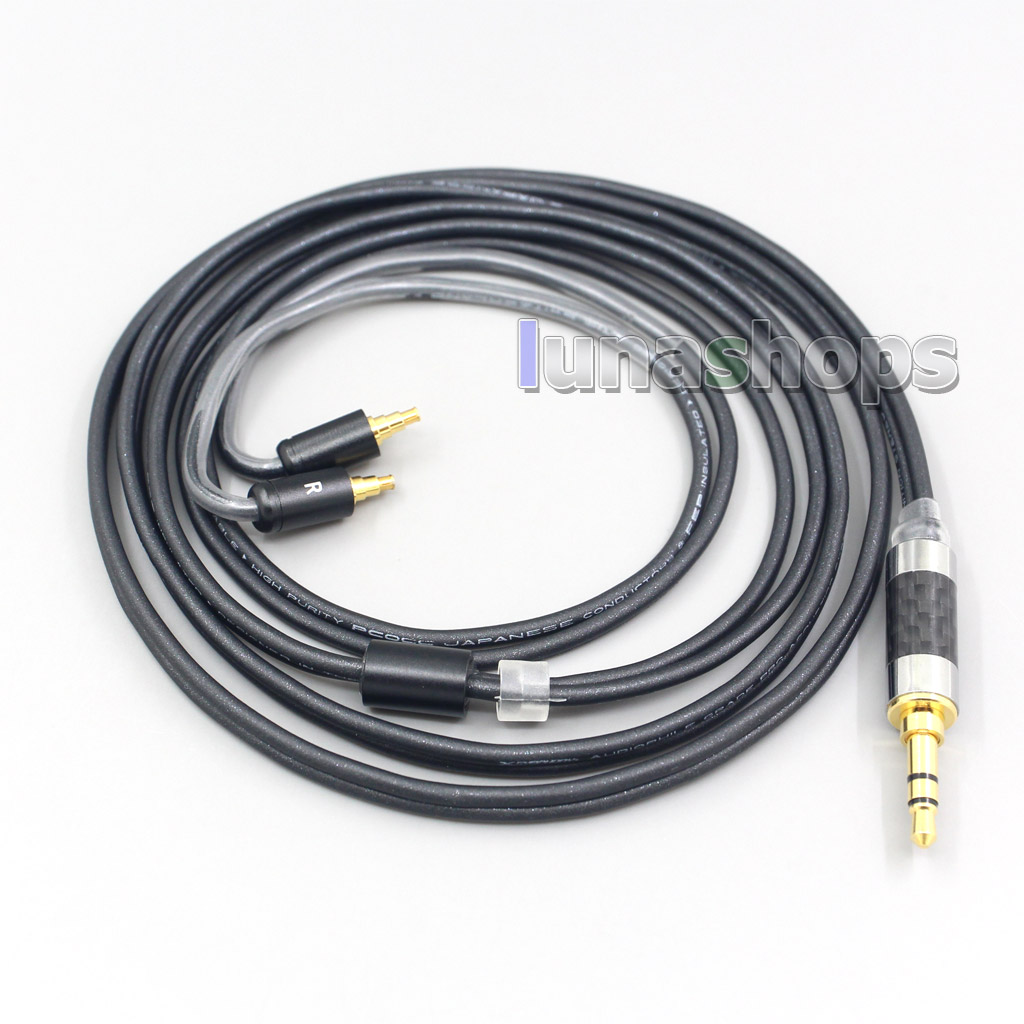 2.5mm 4.4mm XLR 3.5mm Black 99% Pure PCOCC Earphone Cable For Sennheiser IE40 Pro IE40pro