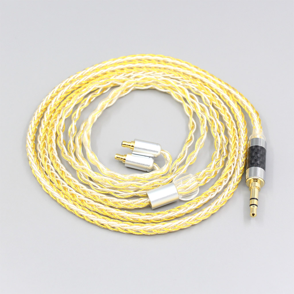8 Core OCC Silver Gold Plated Braided Earphone Cable For Sennheiser IE400 IE500 Pro