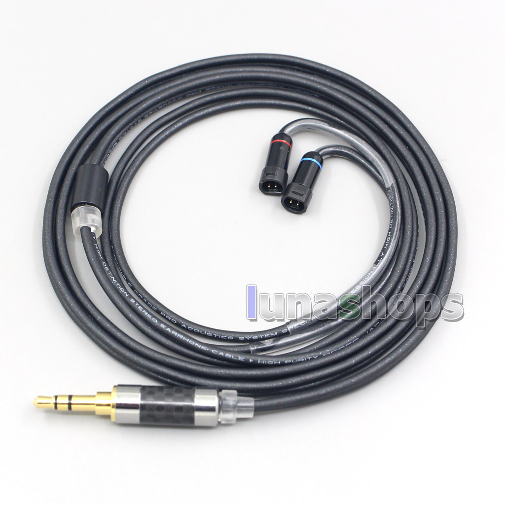 2.5mm 4.4mm XLR 3.5mm Black 99% Pure PCOCC Earphone Cable For Sennheiser IE8 IE8i IE80 IE80s Metal Pin