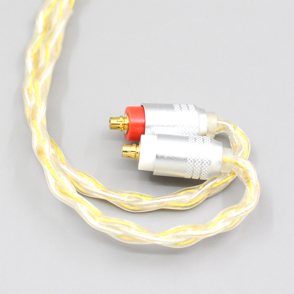 8 Core OCC Silver Gold Plated Braided Earphone Cable For Sony IER-M7 IER-M9 IER-Z1R