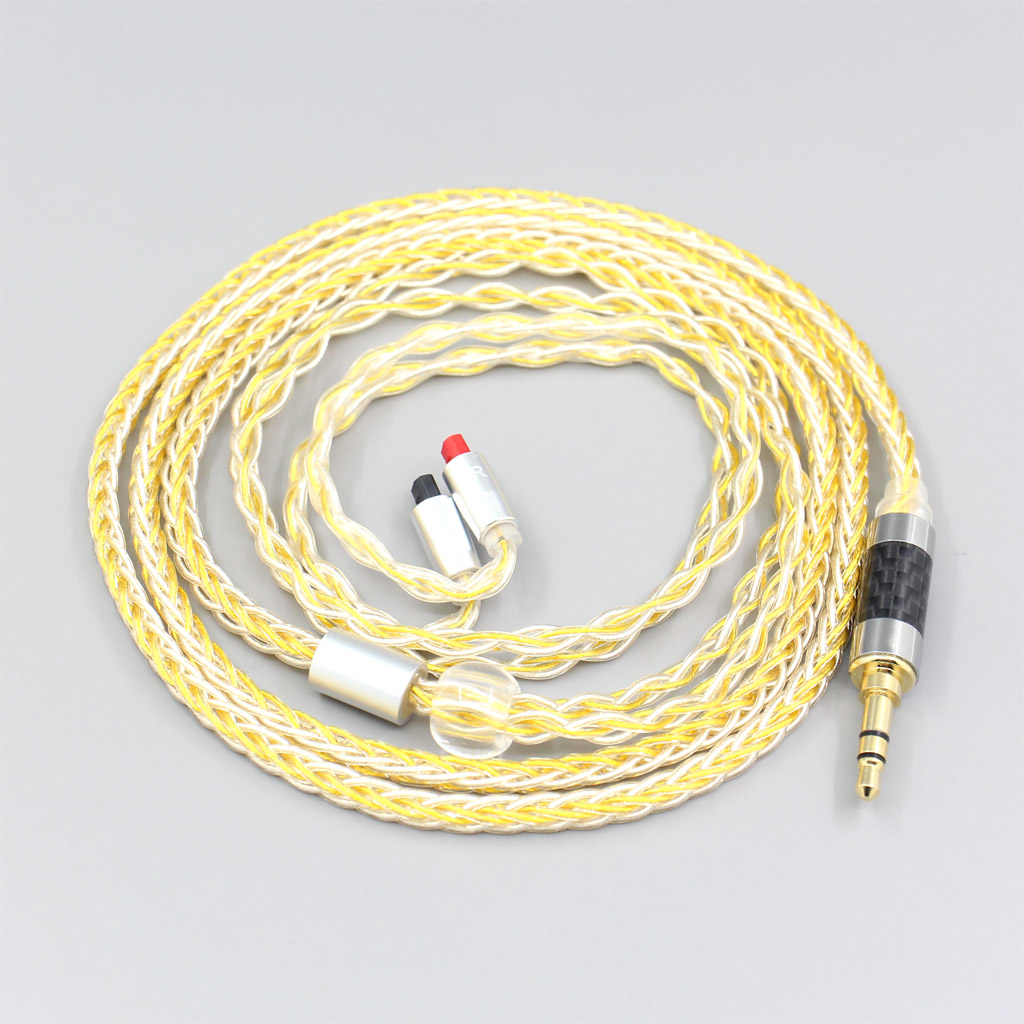 8 Core OCC Silver Gold Plated Braided Earphone Cable For Audio-Technica ATH-IM50 IM70 IM01 IM02 IM03 IM04