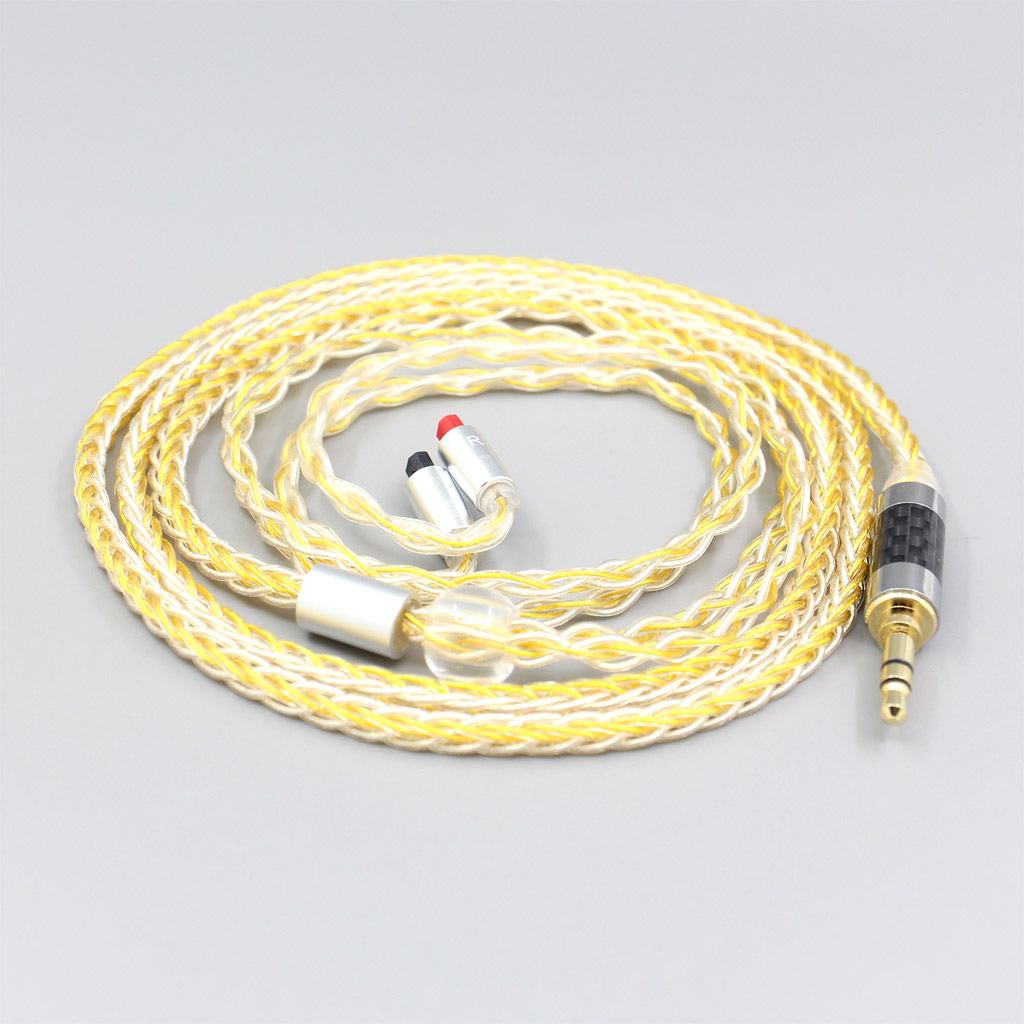 8 Core OCC Silver Gold Plated Braided Earphone Cable For Audio-Technica ATH-IM50 IM70 IM01 IM02 IM03 IM04