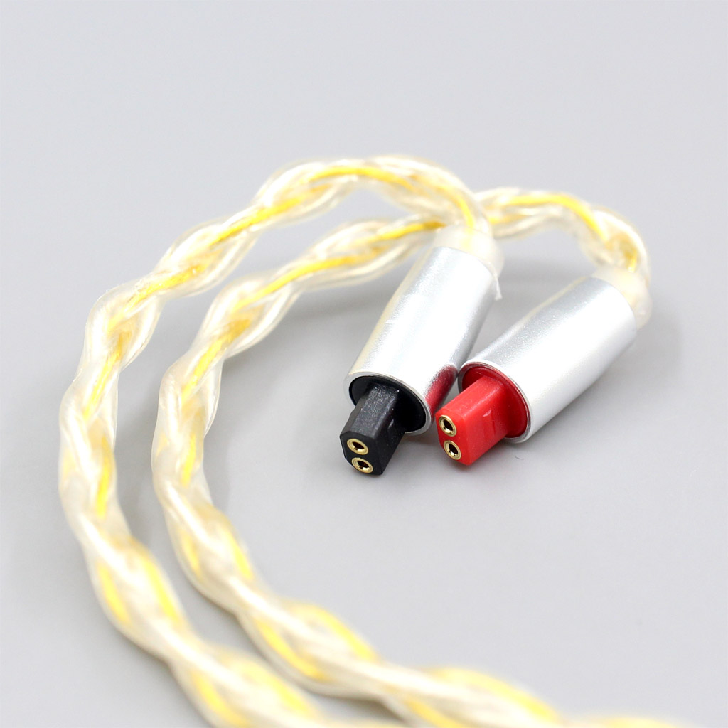 8 Core OCC Silver Gold Plated Braided Earphone Cable For Audio-Technica ATH-IM50 IM70 IM01 IM02 IM03 IM04