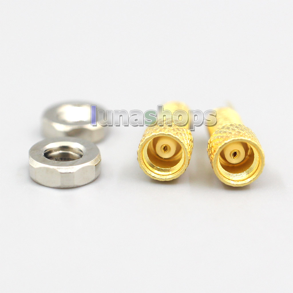 1pair Gold Plated Beryllium Copper MMCX Female Solder Wire Connector DIY Long Short Audio Plug Adapter