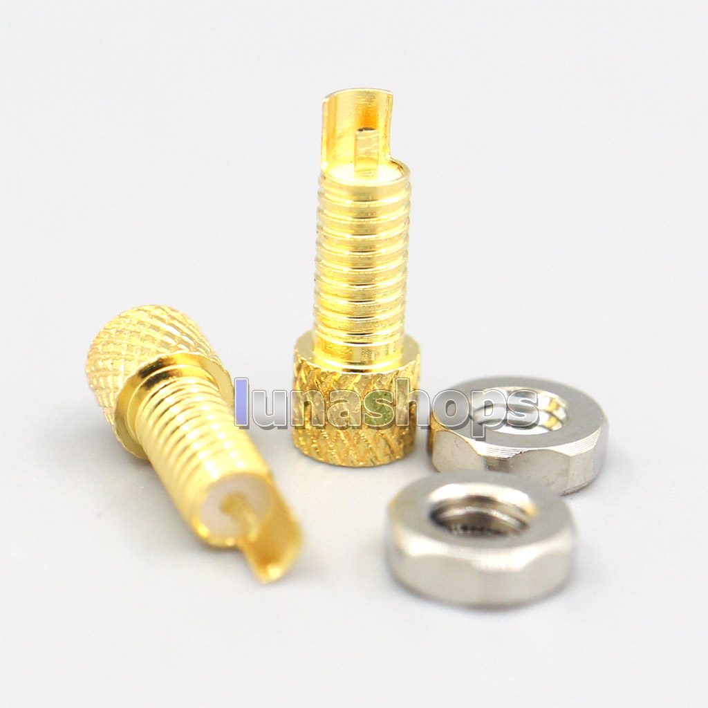 1pair Gold Plated Beryllium Copper MMCX Female Solder Wire Connector DIY Long Short Audio Plug Adapter