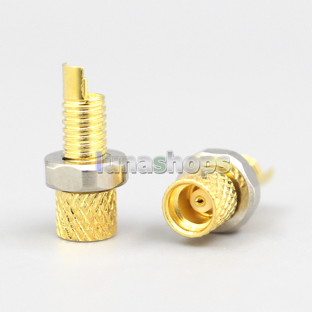 1pair Gold Plated Beryllium Copper MMCX Female Solder Wire Connector DIY Long Short Audio Plug Adapter