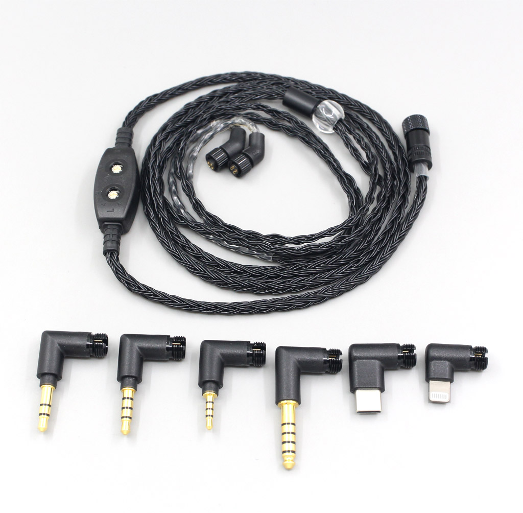 16 Core Black OCC Awesome All In 1 Plug Earphone Cable For AKR03 Roxxane JH Audio JH24 Layla Angie