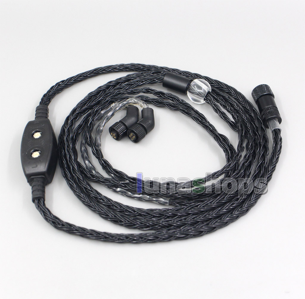 16 Core Black OCC Awesome All In 1 Plug Earphone Cable For AKR03 Roxxane JH Audio JH24 Layla Angie