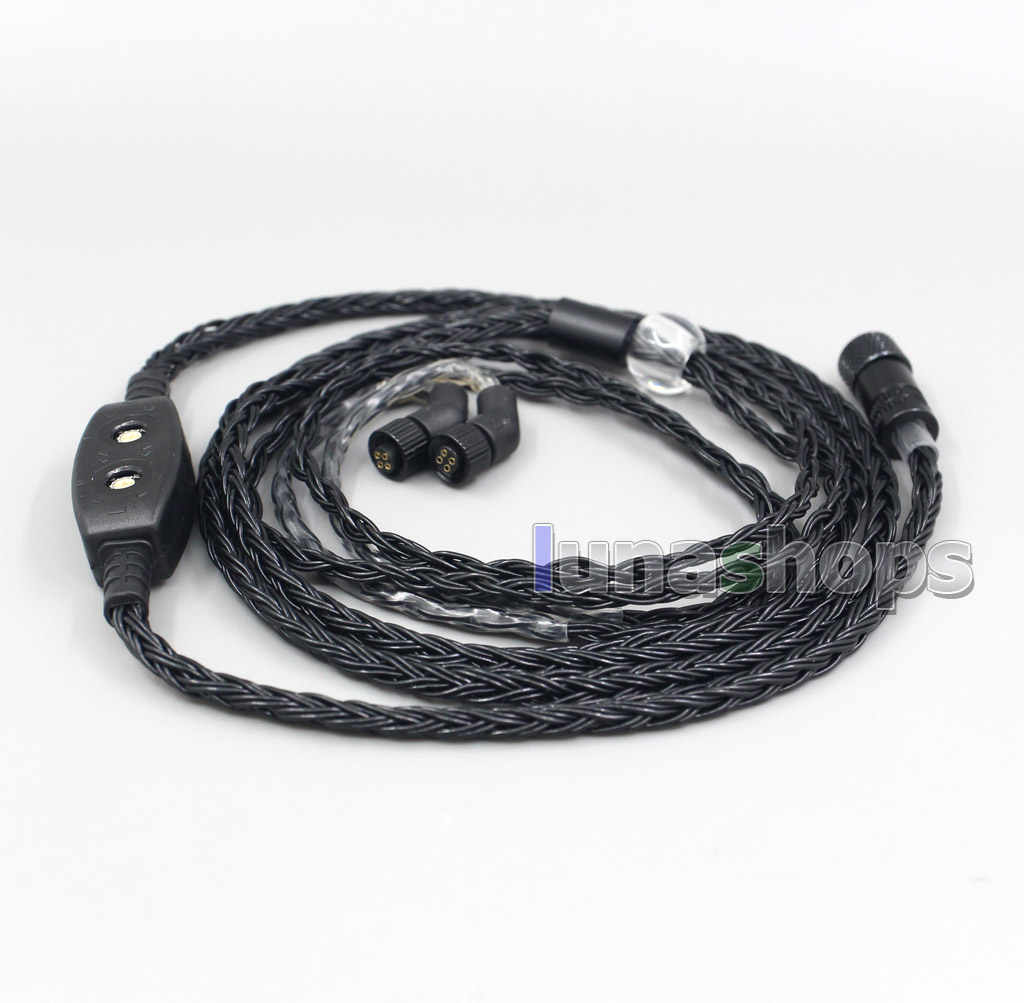 16 Core Black OCC Awesome All In 1 Plug Earphone Cable For AKR03 Roxxane JH Audio JH24 Layla Angie