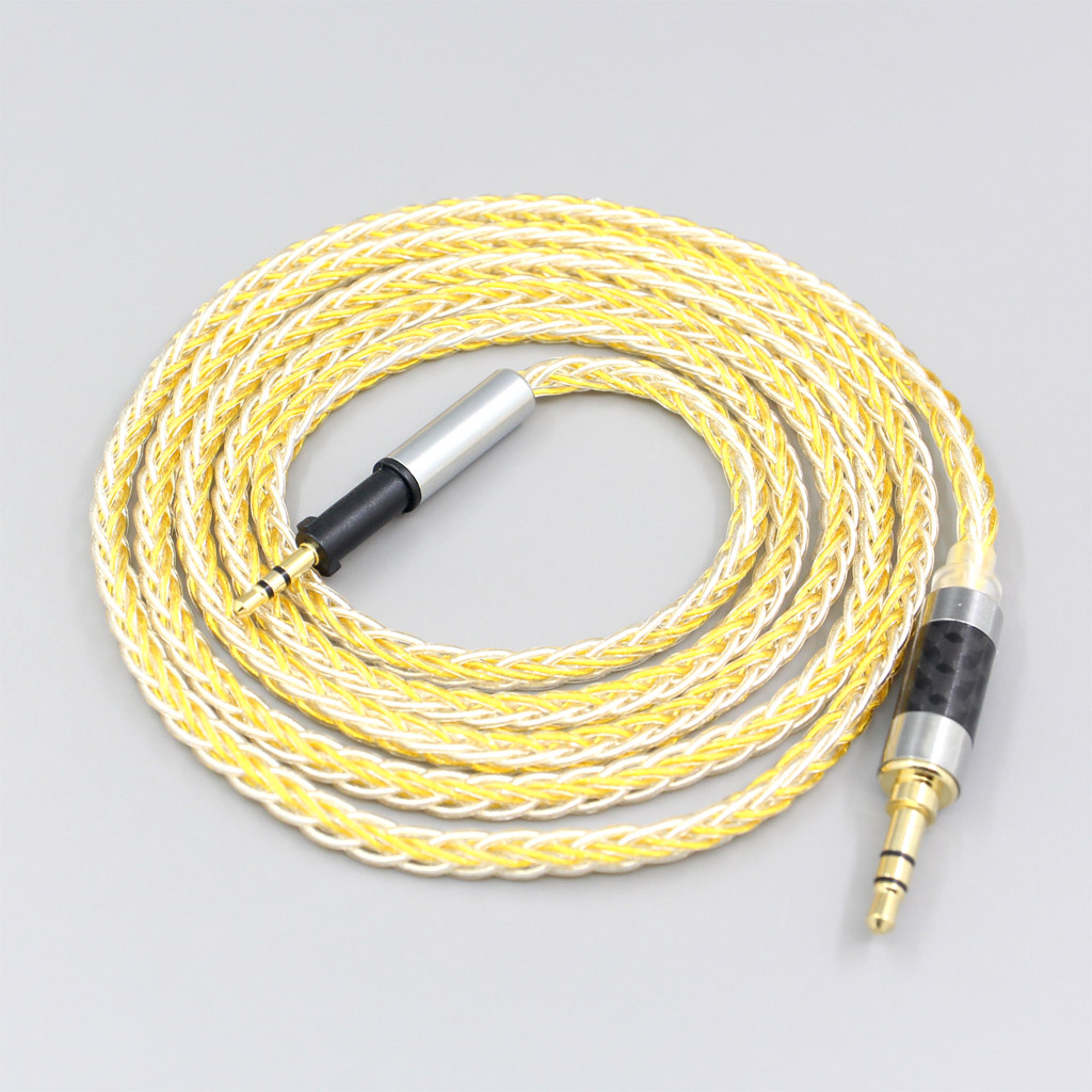 8 Core Silver Gold Plated Braided Earphone Cable For AKG K450 K451 K452 K480 Q460 Headset Headphone