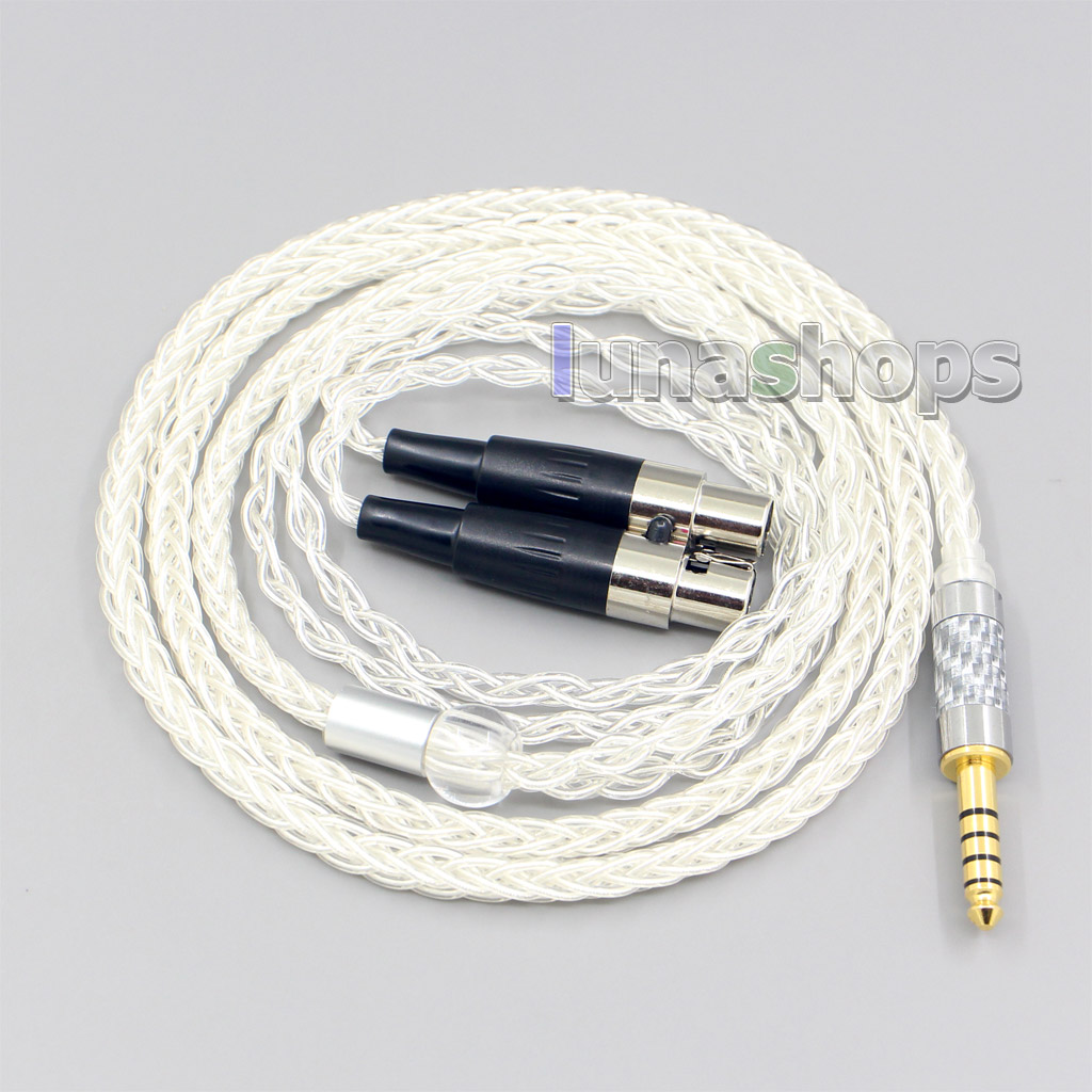 99% Pure Silver 8 Core 2.5mm 4.4mm 3.5mm XLR Headphone Earphone Cable For Audeze LCD-3 LCD-2 LCD-X LCD-XC LCD-4z LCD-MX4 LCD-GX
