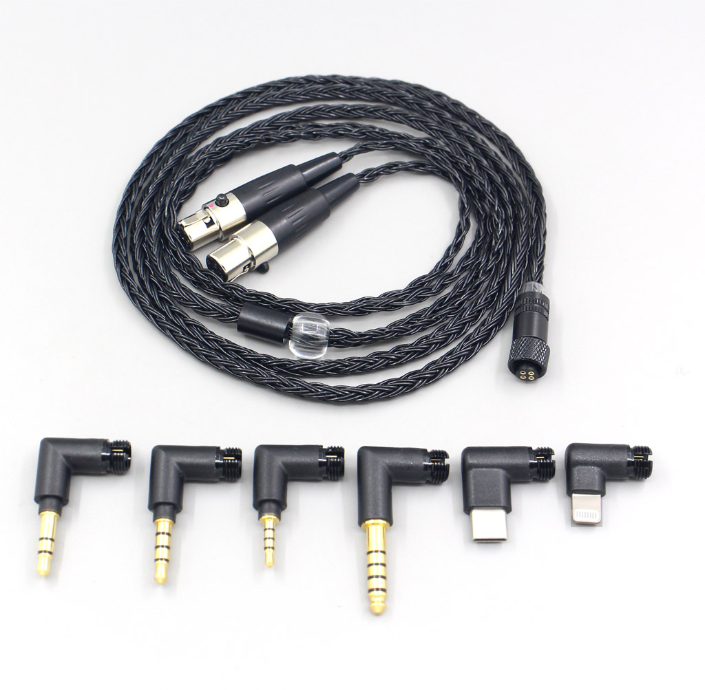 16 Core Black OCC Awesome All In 1 Plug Earphone Cable For Audeze LCD-3 LCD3 LCD-2 LCD2 LCD-X LCD-XC