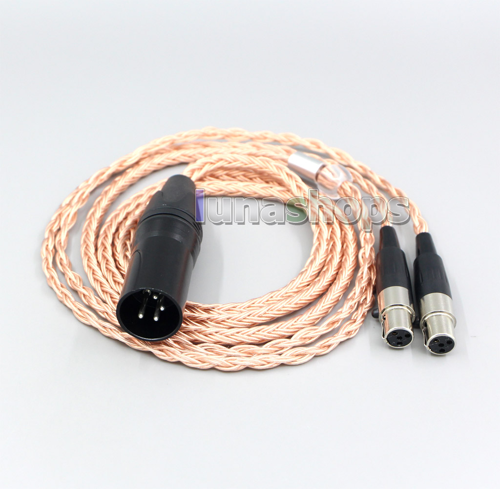XLR 3 4 Pole 6.5mm 16 Core 99% 7N OCC Headphone Cable For Audeze LCD-3 LCD3 LCD-2 LCD2 LCD-X LCD-XC