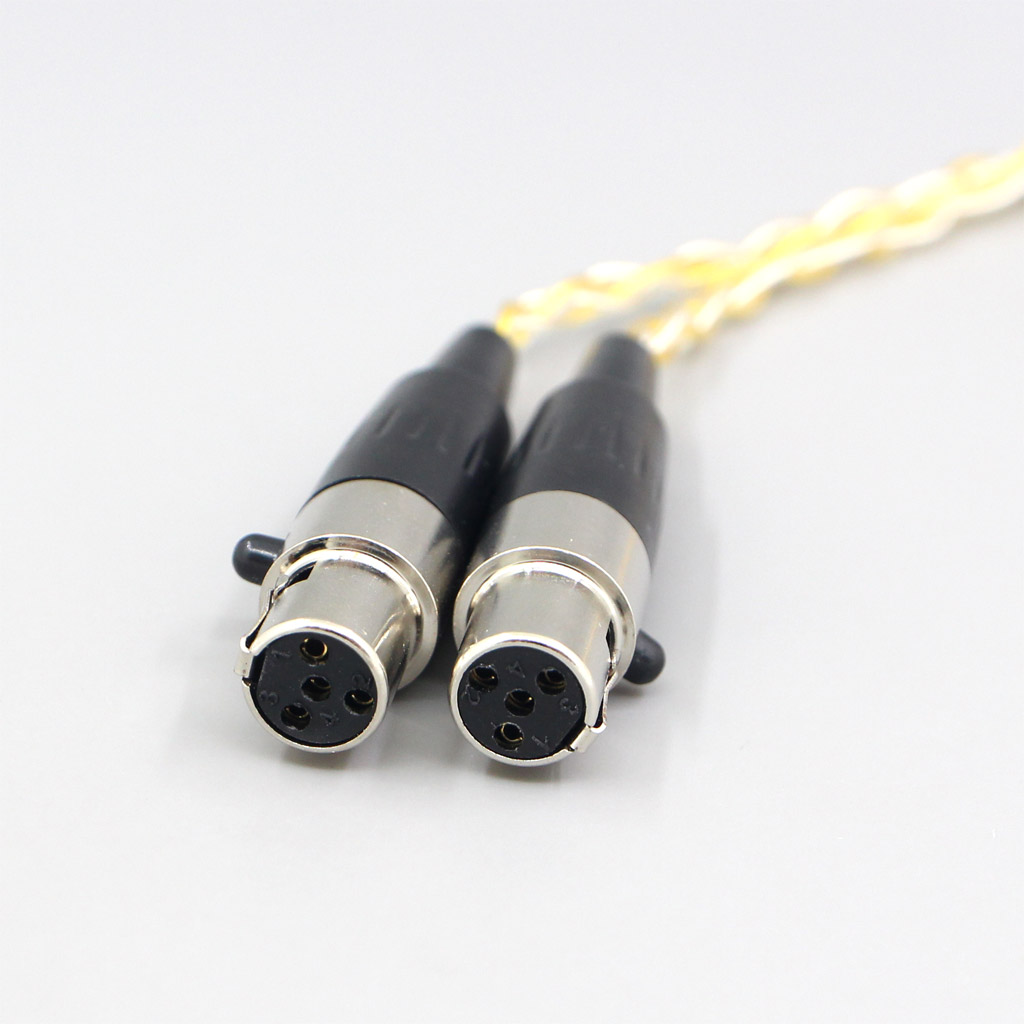 8 Core Silver Gold Plated Earphone Cable For Audeze LCD-3 LCD-2 LCD-2C LCD-4 LCD-X LCD-XC LCD-4z LCD-MX4 LCD-GX  