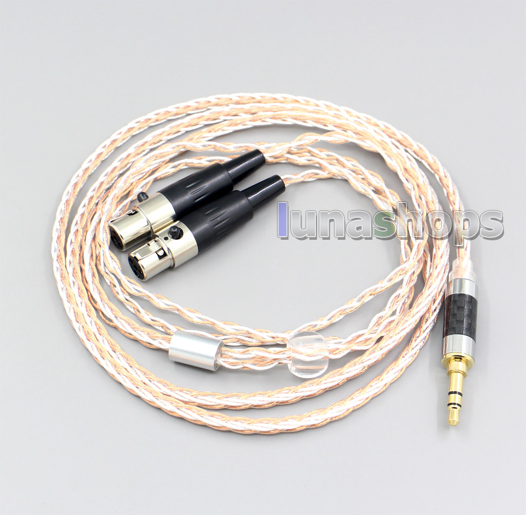 XLR 6.5mm 4.4mm 2.5mm 800 Wires Silver + OCC Headphone Cable For Audeze LCD-3 LCD3 LCD-2 LCD2 LCD-X LCD-XC