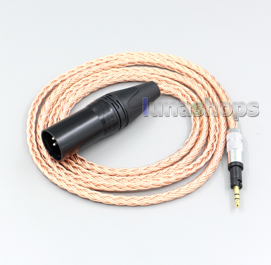 XLR 3 4 Pole 6.5mm 16 Core 99% 7N OCC Headphone Cable For Sennheiser Momentum 1.0 2.0 On-Ear