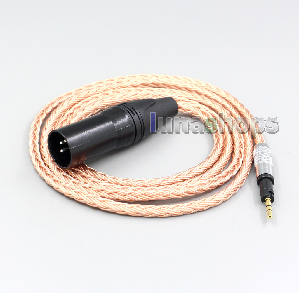 XLR 3 4 Pole 6.5mm 16 Core 99% 7N OCC Headphone Cable For Sennheiser Momentum 1.0 2.0 On-Ear
