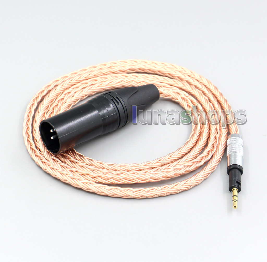 XLR 3 4 Pole 6.5mm 16 Core 99% 7N OCC Headphone Cable For Sennheiser Momentum 1.0 2.0 On-Ear