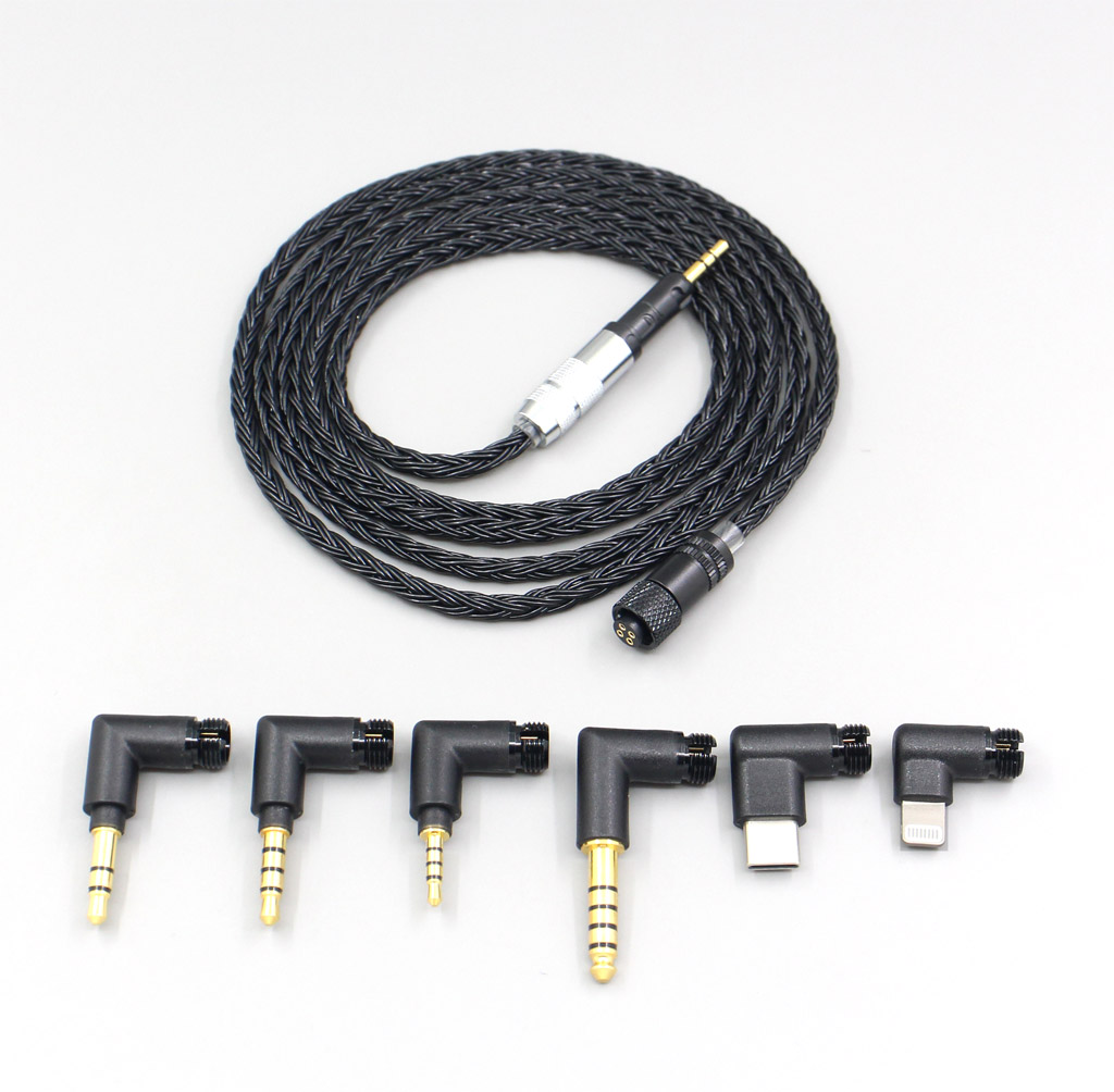 16 Core Black OCC Awesome All In 1 Plug Earphone Cable For Audio Technica ATH-M50x ATH-M40x ATH-M70x