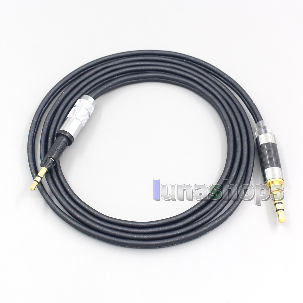 2.5mm 3.5mm 4.4mm XLR Black 99% Pure PCOCC Earphone Cable For Sennheiser HD6 HD7 HD8 MIX DJ HD595
