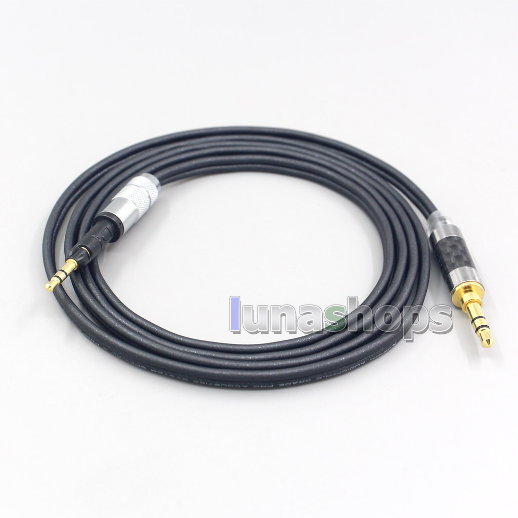 2.5mm 3.5mm 4.4mm XLR Black 99% Pure PCOCC Earphone Cable For Sennheiser HD6 HD7 HD8 MIX DJ HD595