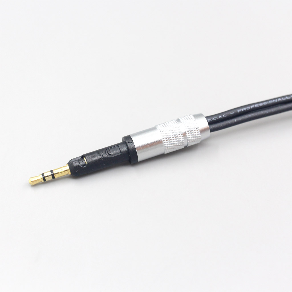 2.5mm 3.5mm 4.4mm XLR Black 99% Pure PCOCC Earphone Cable For Sennheiser HD6 HD7 HD8 MIX DJ HD595
