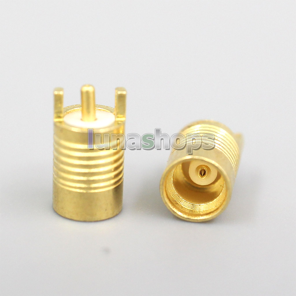 1pair Gold Plated Beryllium Copper MMCX Female Solder Wire Connector DIY Long Short Audio Plug Adapter