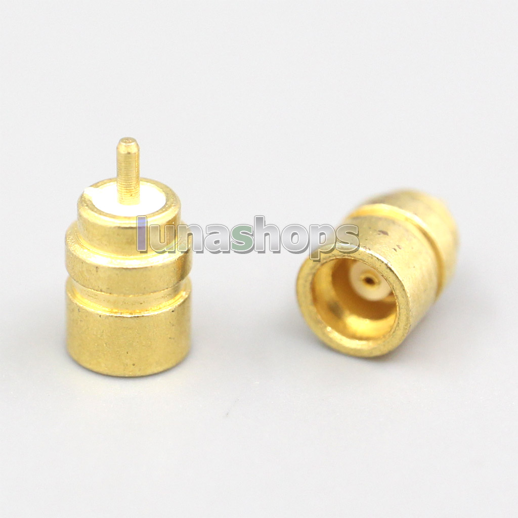 1pair Gold Plated Beryllium Copper MMCX Female Solder Wire Connector DIY Long Short Audio Plug Adapter