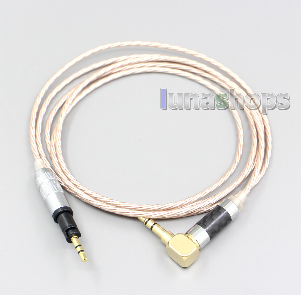 Hi-Res Brown XLR 3.5mm 2.5mm 4.4mm Earphone Cable For Sennheiser Momentum 1.0 2.0 On-Ear Headphones