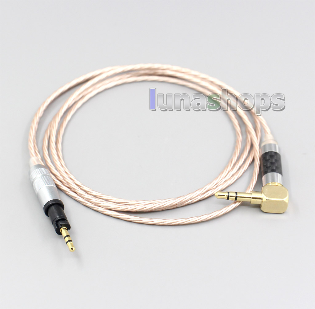 Hi-Res Brown XLR 3.5mm 2.5mm 4.4mm Earphone Cable For Sennheiser Momentum 1.0 2.0 On-Ear Headphones