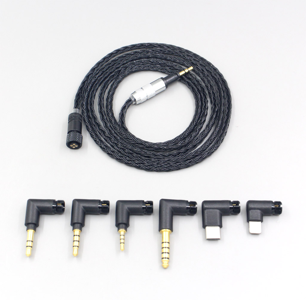 16 Core Black OCC Awesome All In 1 Plug Earphone Cable For Audio Technica ATH-M50x ATH-M40x ATH-M70X Headphone