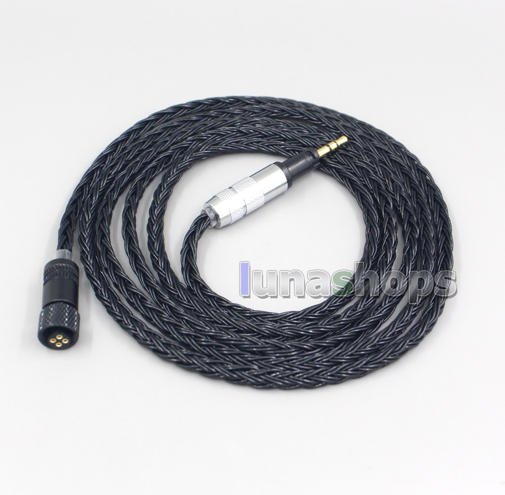 16 Core Black OCC Awesome All In 1 Plug Earphone Cable For Audio Technica ATH-M50x ATH-M40x ATH-M70X Headphone
