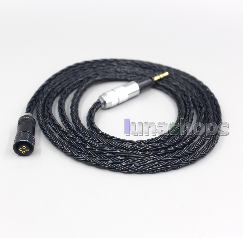 16 Core Black OCC Awesome All In 1 Plug Earphone Cable For Sennheiser Momentum 1.0 2.0 On-Ear Headphones