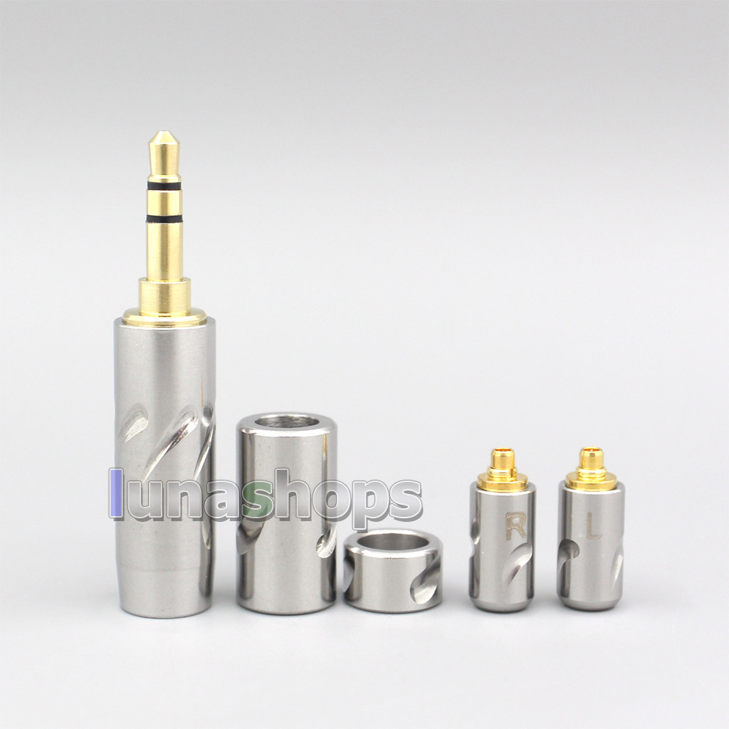 CYH-Series High Quality Stainless Steel 3.5mm 2.5mm 4.4mm + Splitter + Slider + MMCX Pins Kits Male Custom DIY Adapter Plugs