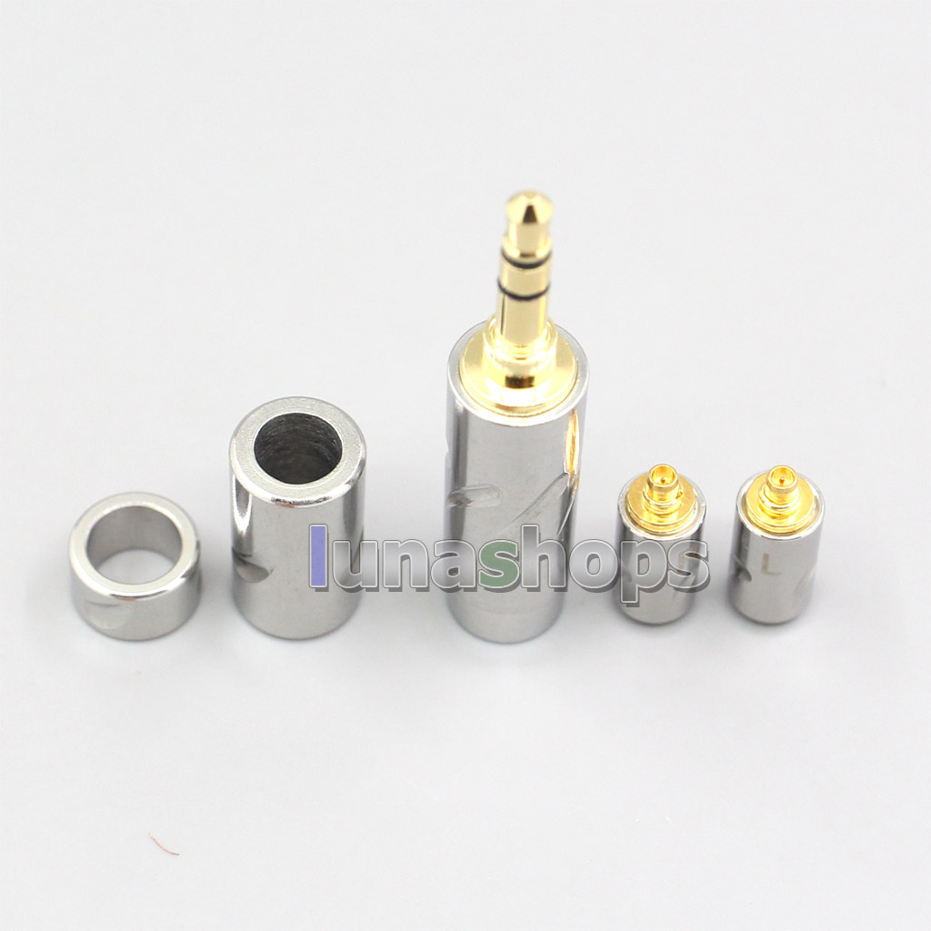 CYH-Series High Quality Stainless Steel 3.5mm 2.5mm 4.4mm + Splitter + Slider + MMCX Pins Kits Male Custom DIY Adapter Plugs