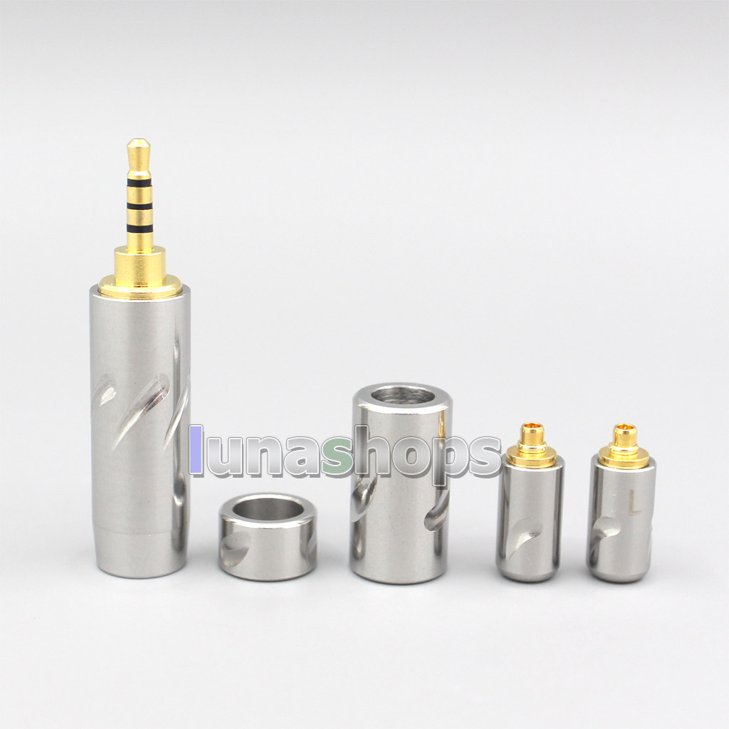 CYH-Series High Quality Stainless Steel 3.5mm 2.5mm 4.4mm + Splitter + Slider + MMCX Pins Kits Male Custom DIY Adapter Plugs
