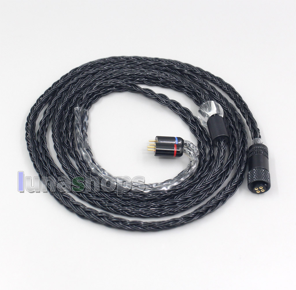 16 Core Black OCC Awesome All In 1 Plug Earphone Cable For 0.78mm Flat Step JH Audio JH16 Pro JH11 Pro 5 6 7 BA Custom