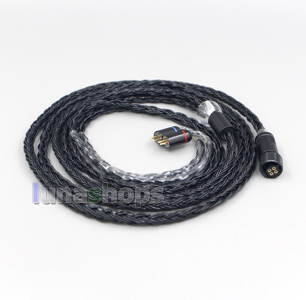 16 Core Black OCC Awesome All In 1 Plug Earphone Cable For 0.78mm Flat Step JH Audio JH16 Pro JH11 Pro 5 6 7 BA Custom