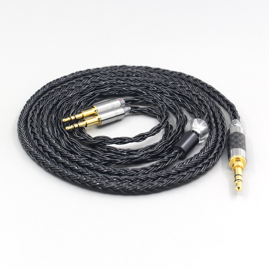 16 Core 7N OCC Black Braided Earphone Cable For Oppo PM-1 PM-2 Planar Magnetic 1MORE H1707 Sonus Faber Pryma headphone