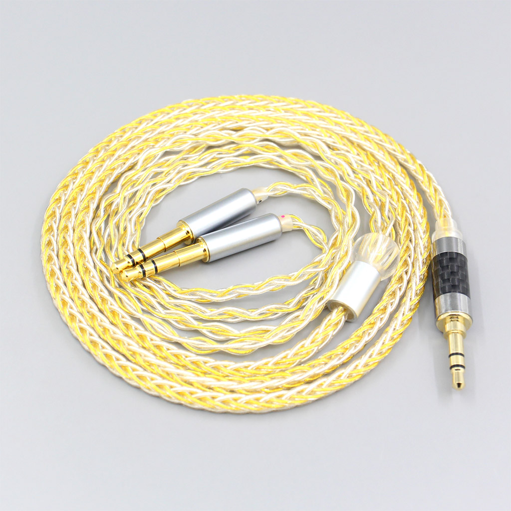 8 Core Silver Gold Plated Earphone Cable For Beyerdynamic T1 T5P II AMIRON HOME Denon AH-D600 AH-D7100 Headphone