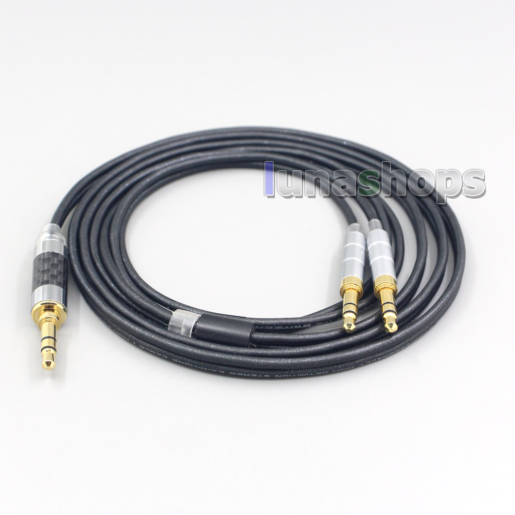 2.5mm 3.5mm 4.4mm XLR Black 99% Pure PCOCC Earphone Cable For Beyerdynamic T1 T5P II AMIRON HOME Denon AH-D600 AH-D7100