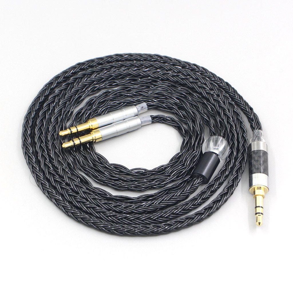 16 Core 7N OCC Black Braided Earphone Cable For TAGO T3-01 T3-02 studio Klipsch HP-3 Heritage 3.5mm Pin headphone