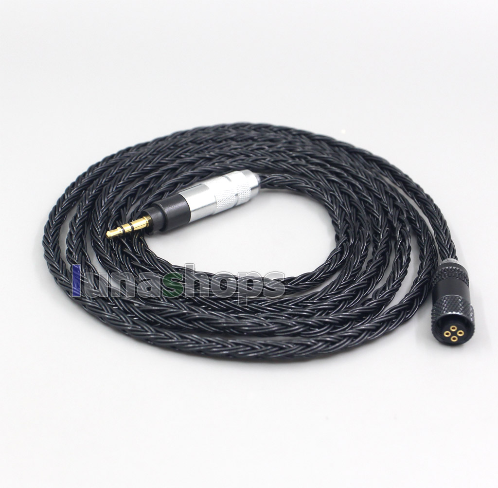 16 Core Black OCC Awesome All In 1 Plug Earphone Cable For Sennheiser Urbanite XL On/Over Ear Headphones